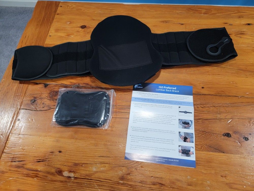 ISO Preferred Back Brace ISO-BA201 Lumbar Support Back Brace ~ New