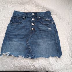 Madewell Rigid Denim A-Line Skirt