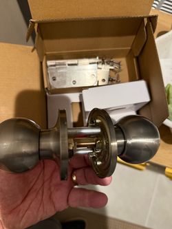 Brushed Nickel Door Knob Set with Hardware