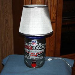2007 NFL Super Bowl XLI Coors Light Keg Lamp