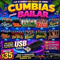 Cumbias en usb mas de 4000 canciones
