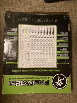 ProFX12vfx 12 Channel Professional Effects mixer with USB