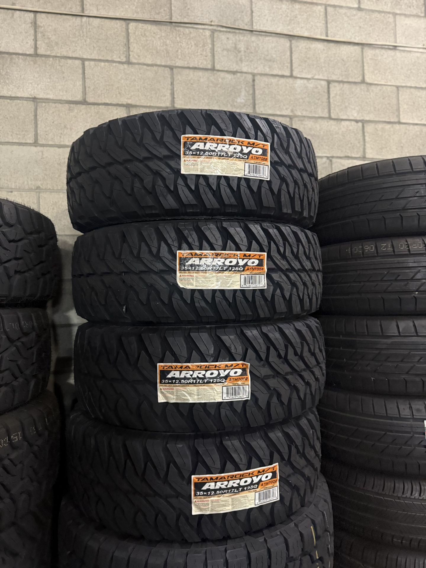 New Set Of (4) 35x12.50R17 Arroyo MT 10 Ply Tires For Sale