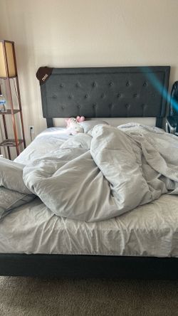 Queen bed and frame