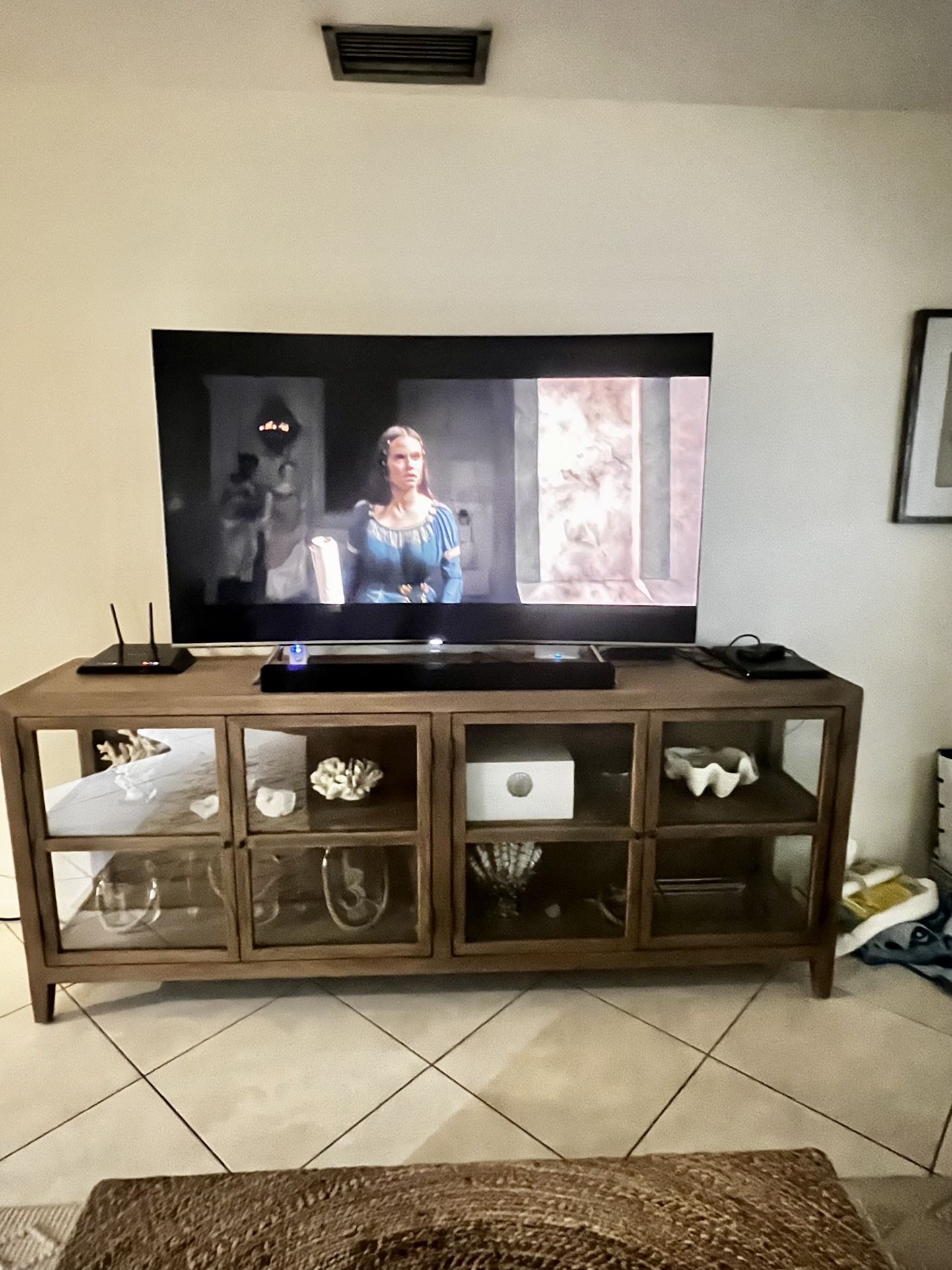 Wood And Glass 4 Door Console for Sale in Boca Raton, FL OfferUp