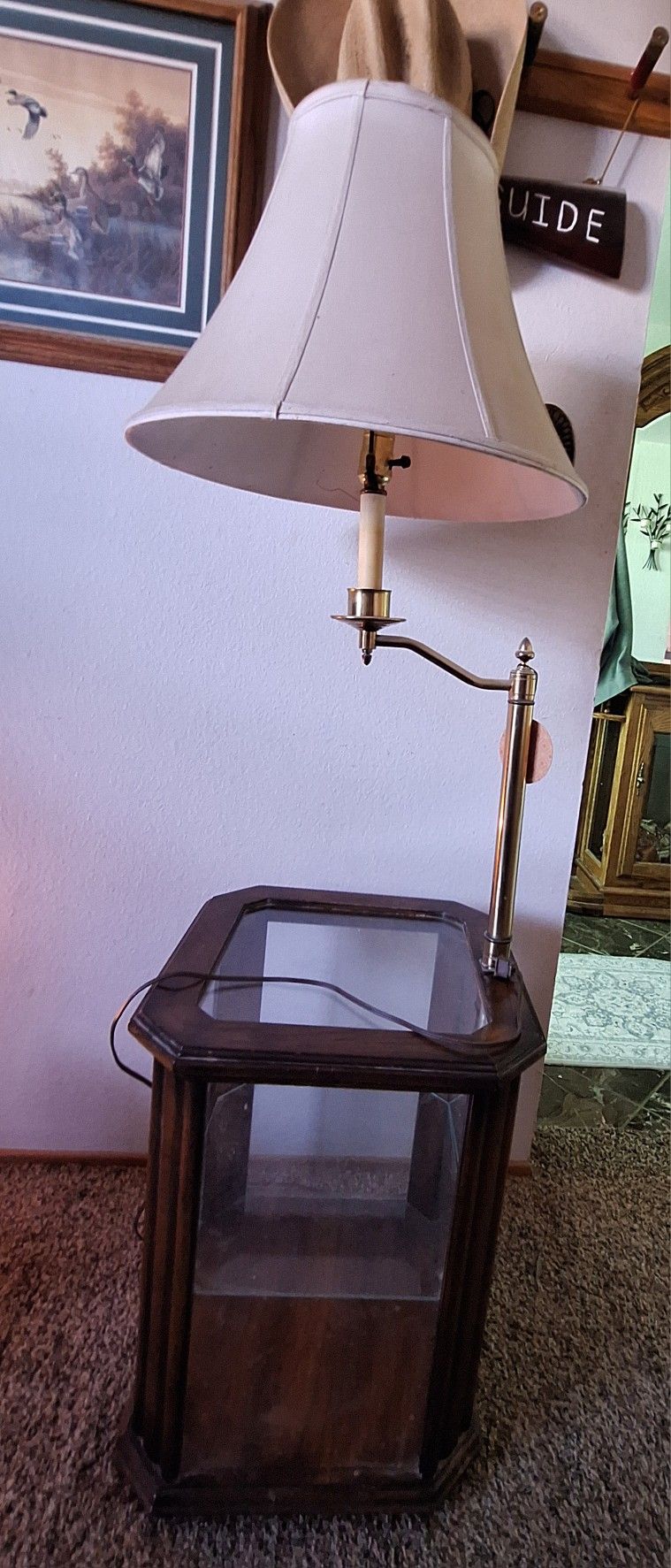 Lamp/glass Cabinet Combo