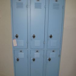  HBO MOVIE PROP - Vintage LOCKER School Locker - 6 Door   Vintage School Lockers (Approx. 36" x 12" x 72")    These are the lockers from the TV series