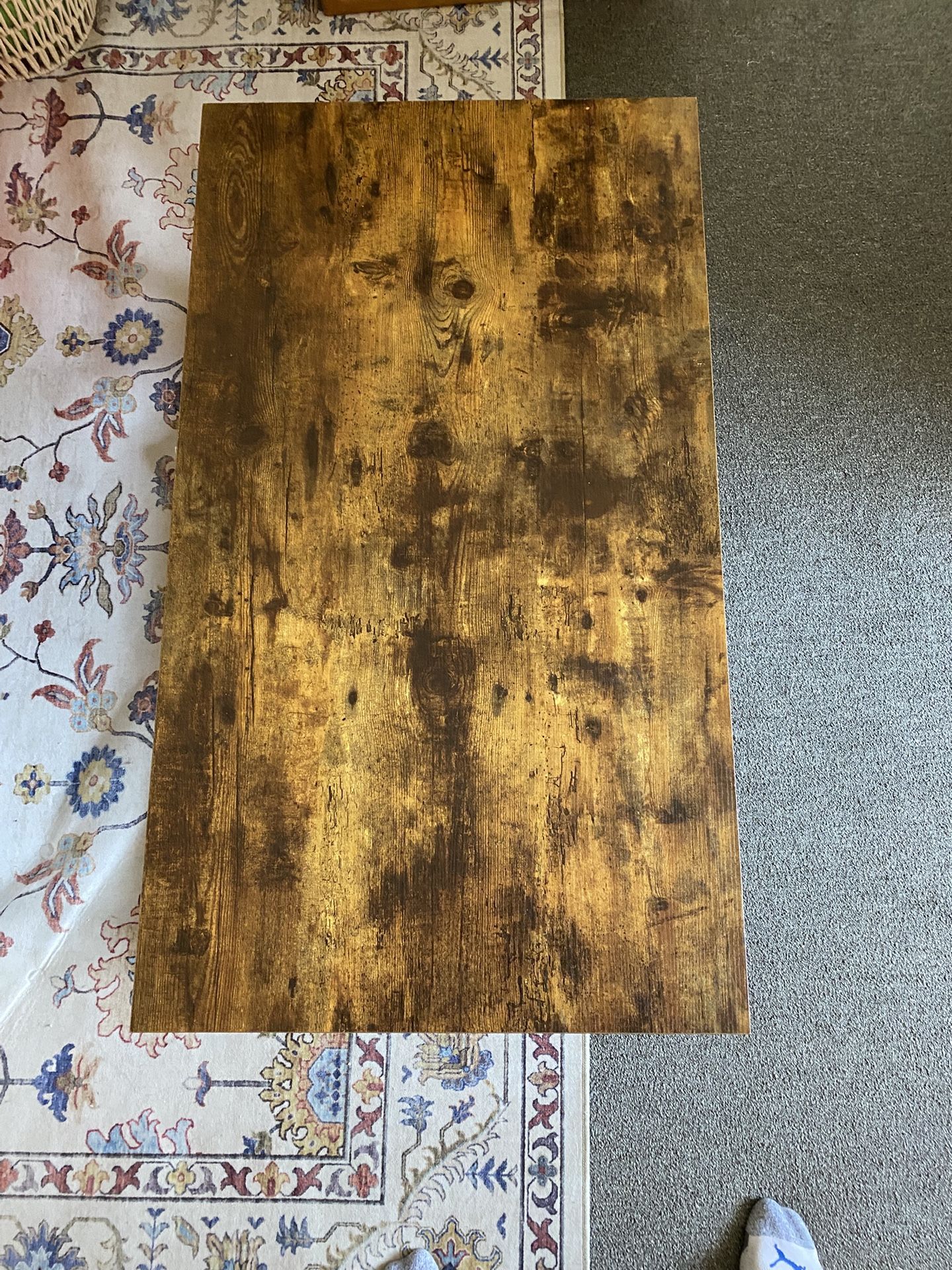 Beautiful Wood And Metal Coffee Table 