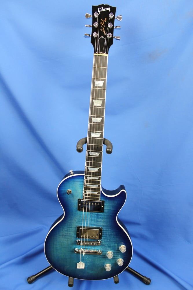 Gibson Les Paul Modern Figured 2024 Cobalt Burst 6 String Push Pull Volume Controls Electric Guitar 11055927