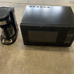 Microwave And Coffee Maker 
