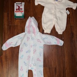 0-3 And 0-6 Months Girl Clothes Plus Sock And Shoe Gift Set