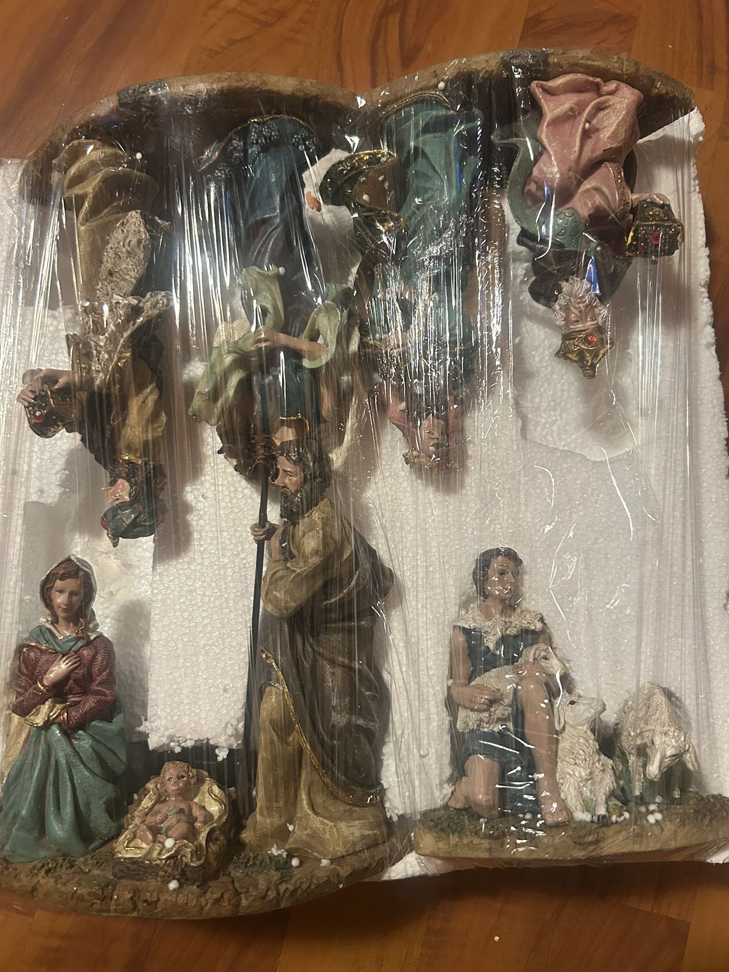 Nativity Candle Holders 4-piece Set Nativity Christmas Table Decor Centerpiece