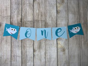 Baby shark birthday banner