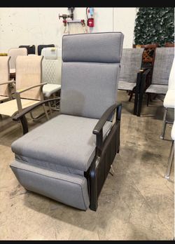 New Outdoor Patio Recliner Chair With Flip Table Reclining Armchair