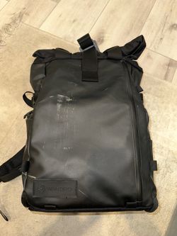 Black backpack for camera equipment