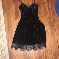 Extra small, gothic, lolita, silk/ velvet slip dress