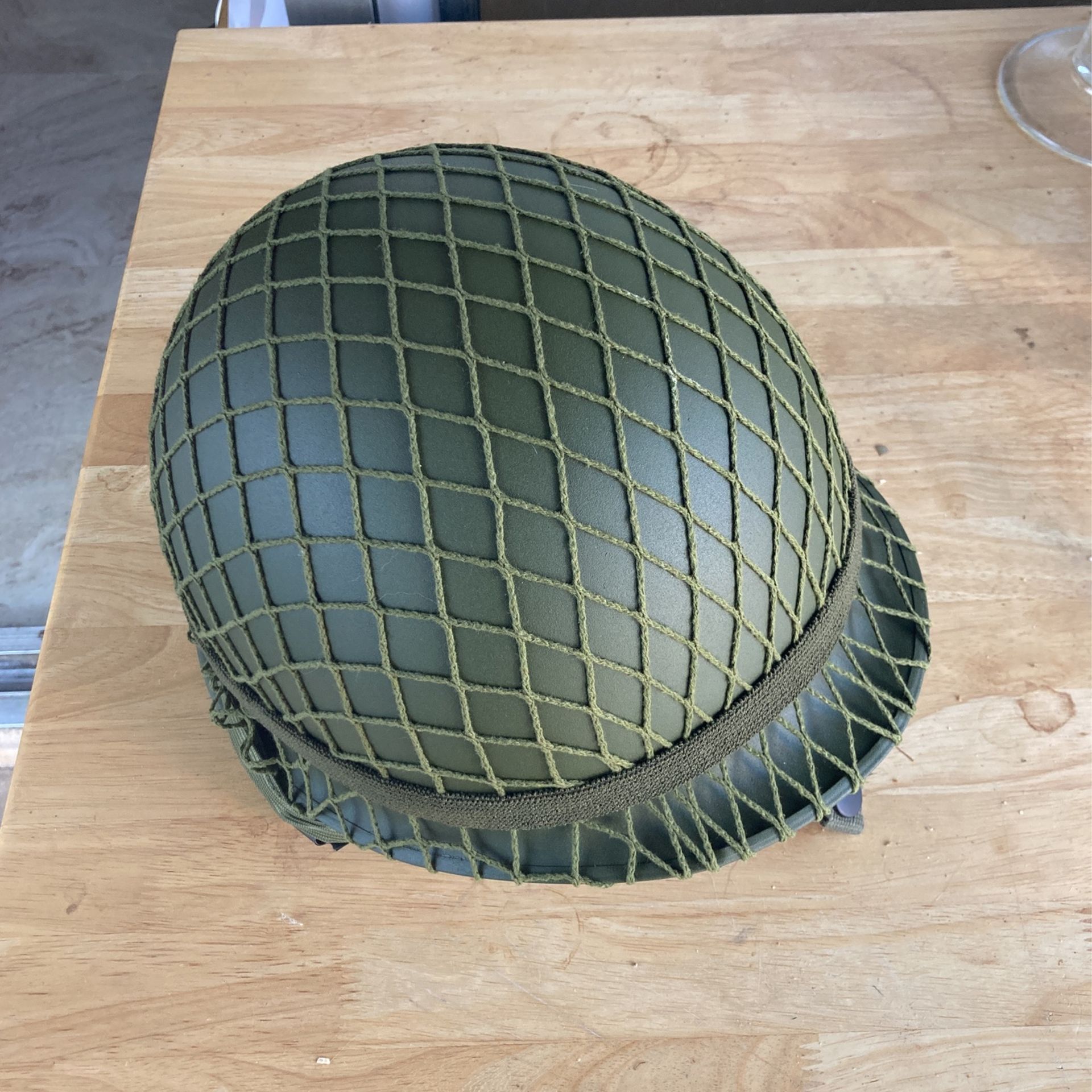 SYLPHID Outdoor Green WW2 US M1 Helmet Steel Field with Net Cover cat Eye Belt