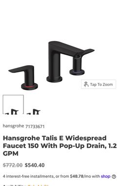 Hans ghroe wide spread faucet
