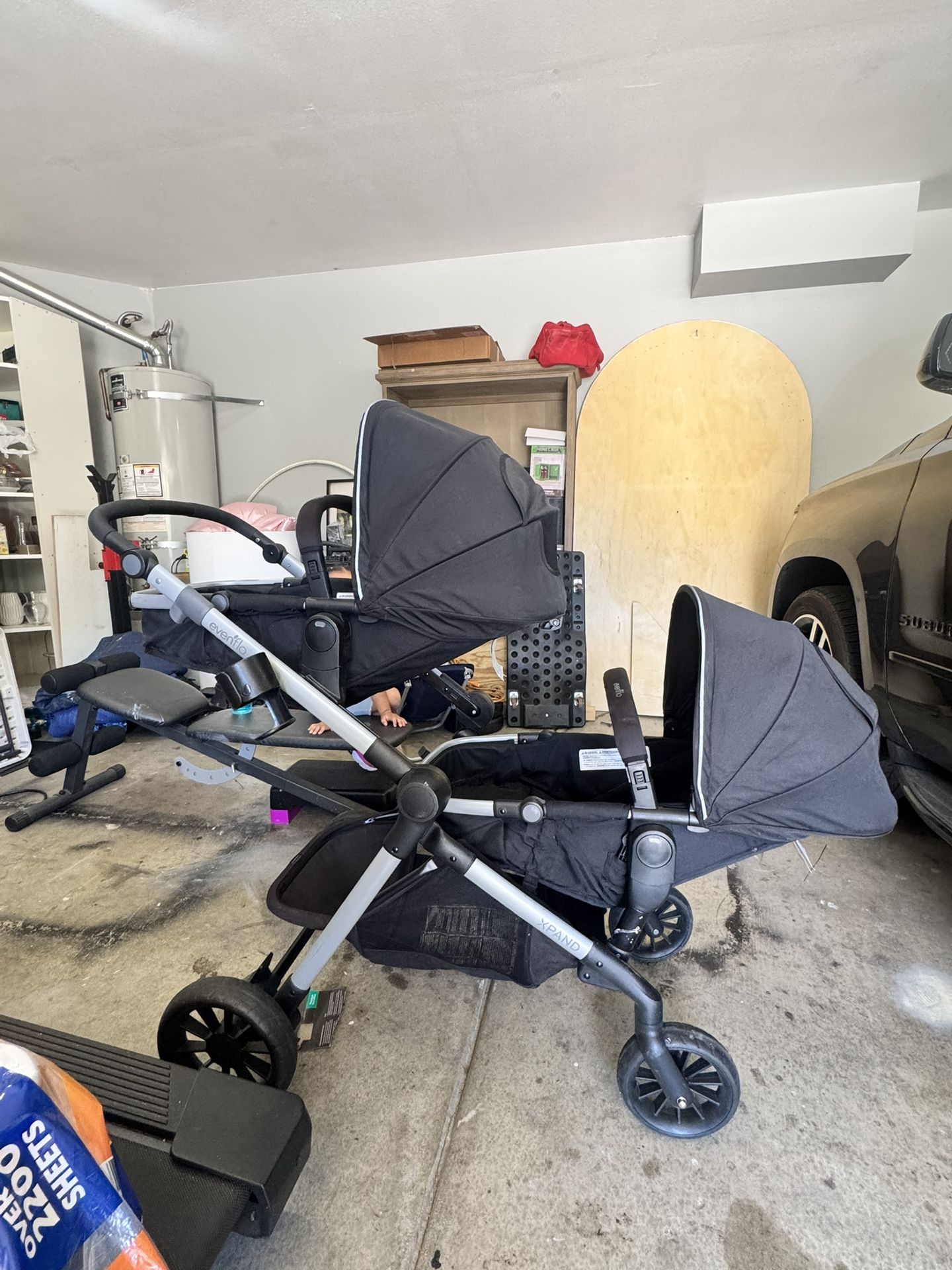 Double Baby/kid Stroller Evenflo Pivot Xpand