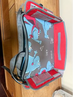 Kids Car Seat Travel Activity Tray Desk Organizer Road Trip Coloring Homework Station Hippo- 2 available