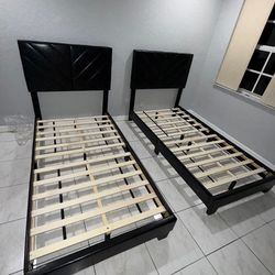 NEW BED FRAME TWIN SIZE BLACK OR WHITE