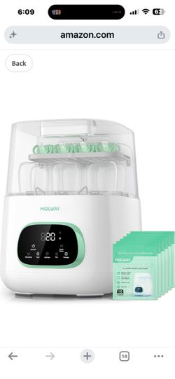 Molway Upgraded Baby Bottle Washer and Sterilizer, All-in-One Cleaning Machine for Bottles & Parts