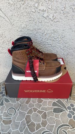 WORK BOOTS WOLVERINE COMPOSITE TOE WATERPROOF SIZE 7.5 MENS