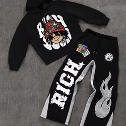 2 piece full set hoodie and sweats