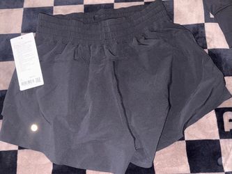 - Lululemon Black high-rise running shorts in size Medium women’s. New with tags.