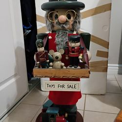 Collectors Wooden Nutcracker Toy Seller – Holiday Decoration 