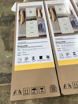 White Closet Kit with Drawers and doors StyleWell