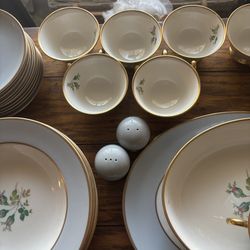 Brand New Flintridge Vintage China Set Gold Rim