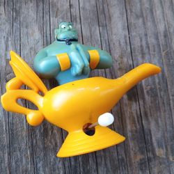 Vintage Disney Wind Up Childs Toy Burger King Genie Aladdin 1992 Works 3 Wishes Magic
