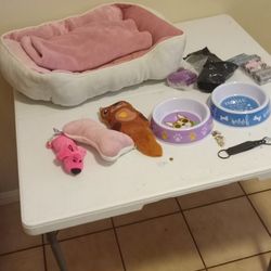 Small Dog Bed And Toys