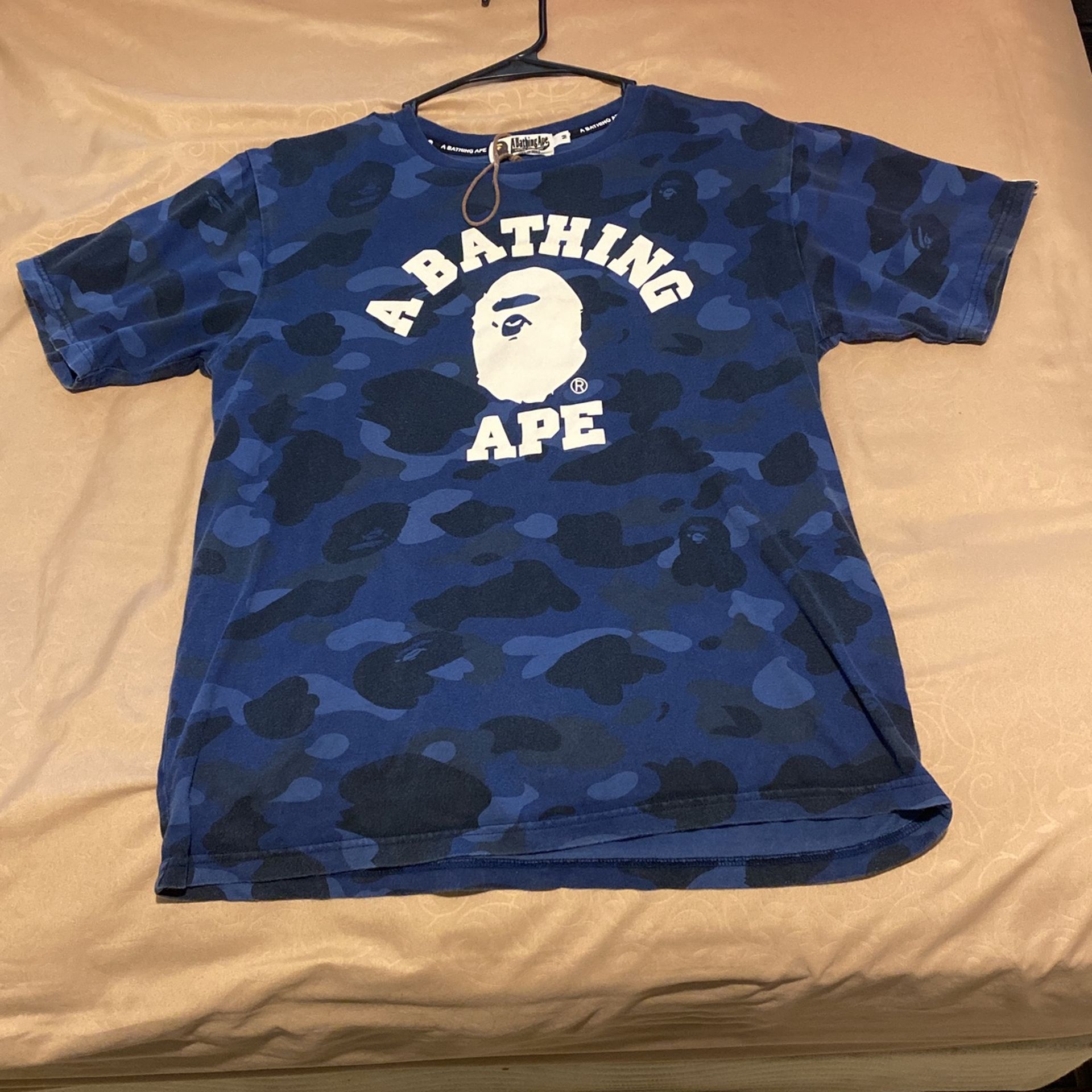 Bape Shirt Color Camo College Tee 'Navy' Blue