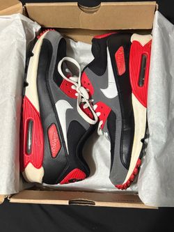 Nike Air Max 90 Sneakers Black Red Grey