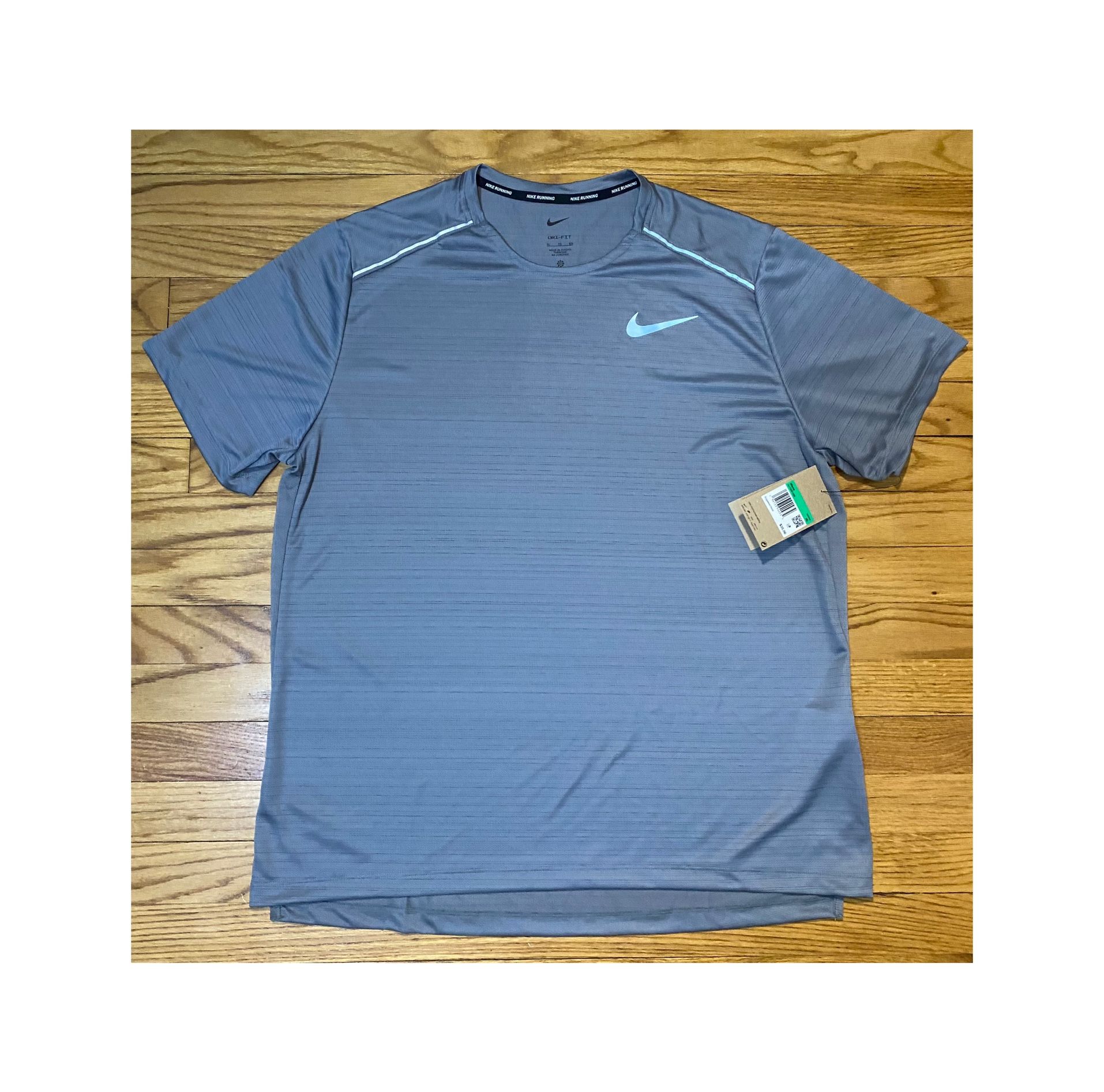 Nike Dri-FIT Miler Short Sleeve Running t-shirt Gray Men’s sz XL NEW!