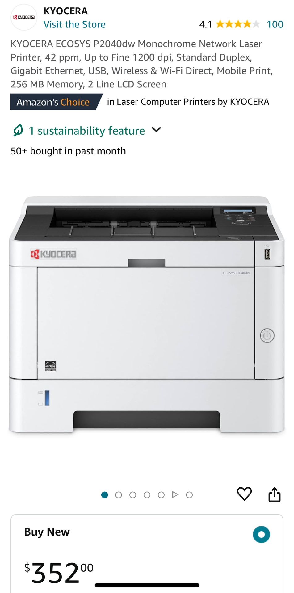 Kyocera ecosys P2040w Printer