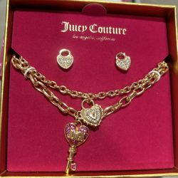 Layered Necklace And Earrings Set