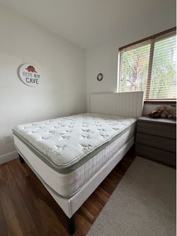 Full Size Bed Frame + New Mattress – $400