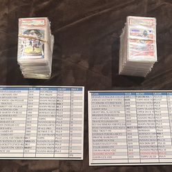 80 Slabs As Shown New Labels - Under $15 Per Card LeBron, Luka, Shaq, Lamar Jackson, Zion, Trout, Rice, Durant