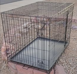 Double Door Large 42" Inch Long Dog Crate Kennel