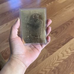Babe Ruth Gold Baseball Card #30