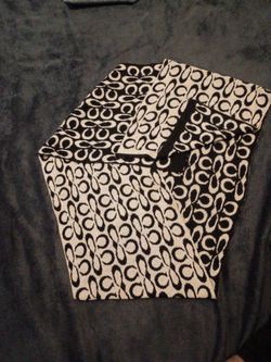 Coach Signature Monogram Reversible Knit Scarf