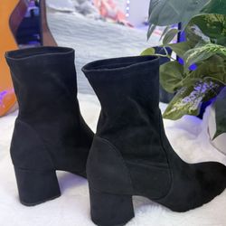 Time and Tru Women's Faux Suede Block Heel Boots