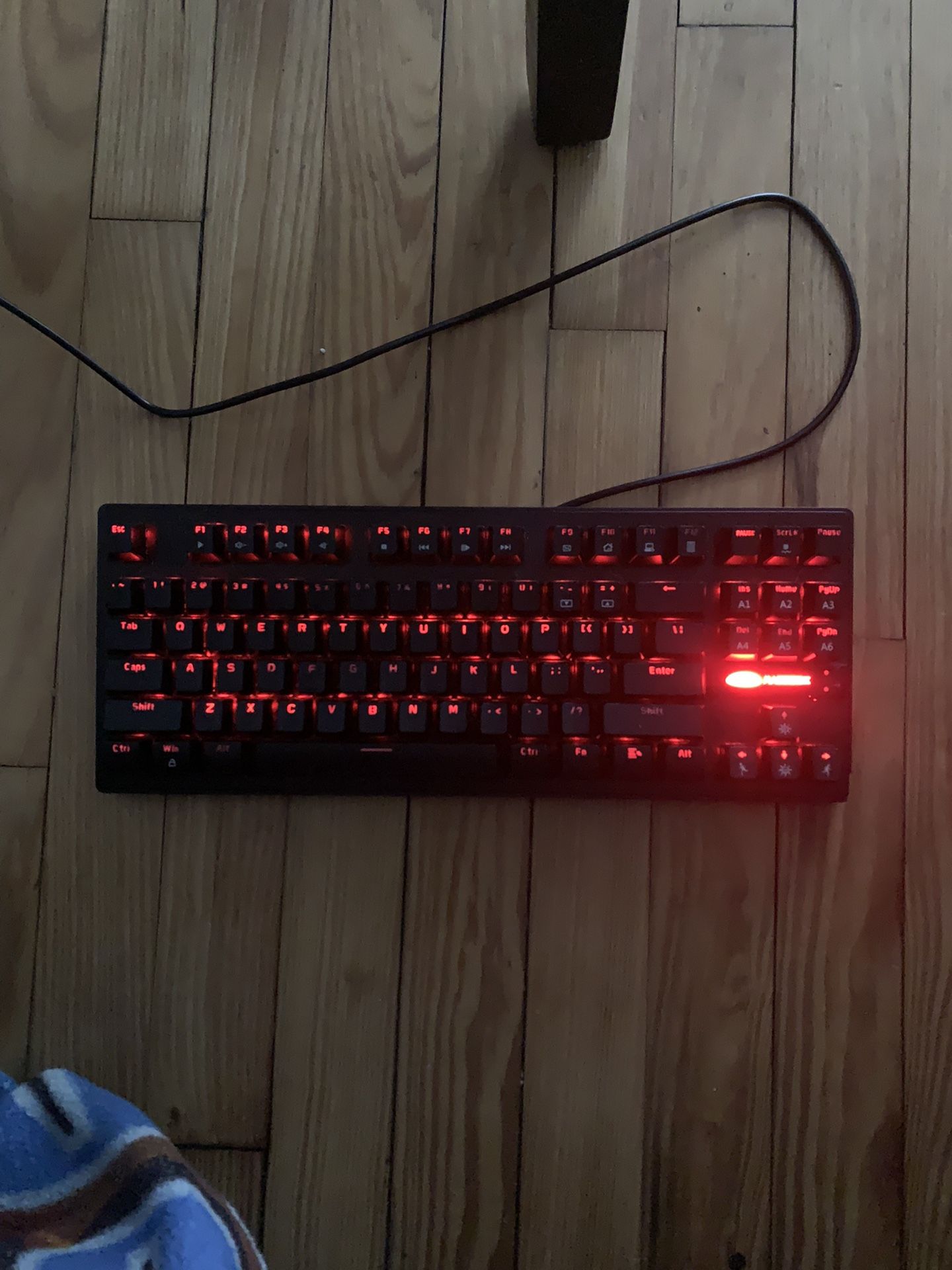 Mechanical Gaming Keyboard and Mouse Combo & Large Mouse Pad,Mechanical Keyboard 87 Keys Small Compact LED Backlit
