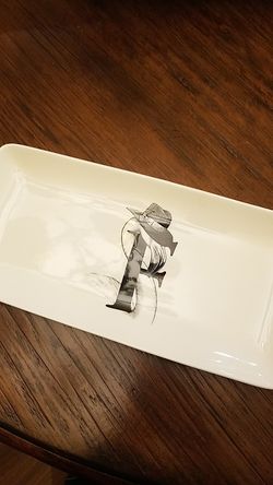 WILLIAMS SONOMA RORY SOBNER INITIAL PLATTER F FANCY FLAMINGO