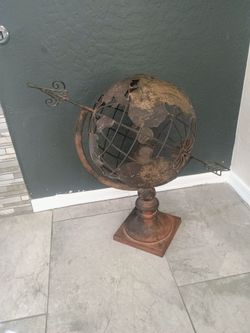 Decorative Metal World Globe with Stand
