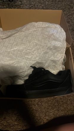 All Black Knu School Vans Size 8.5