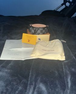 Plaid Black Louis Vuitton Belt Size 115 cm